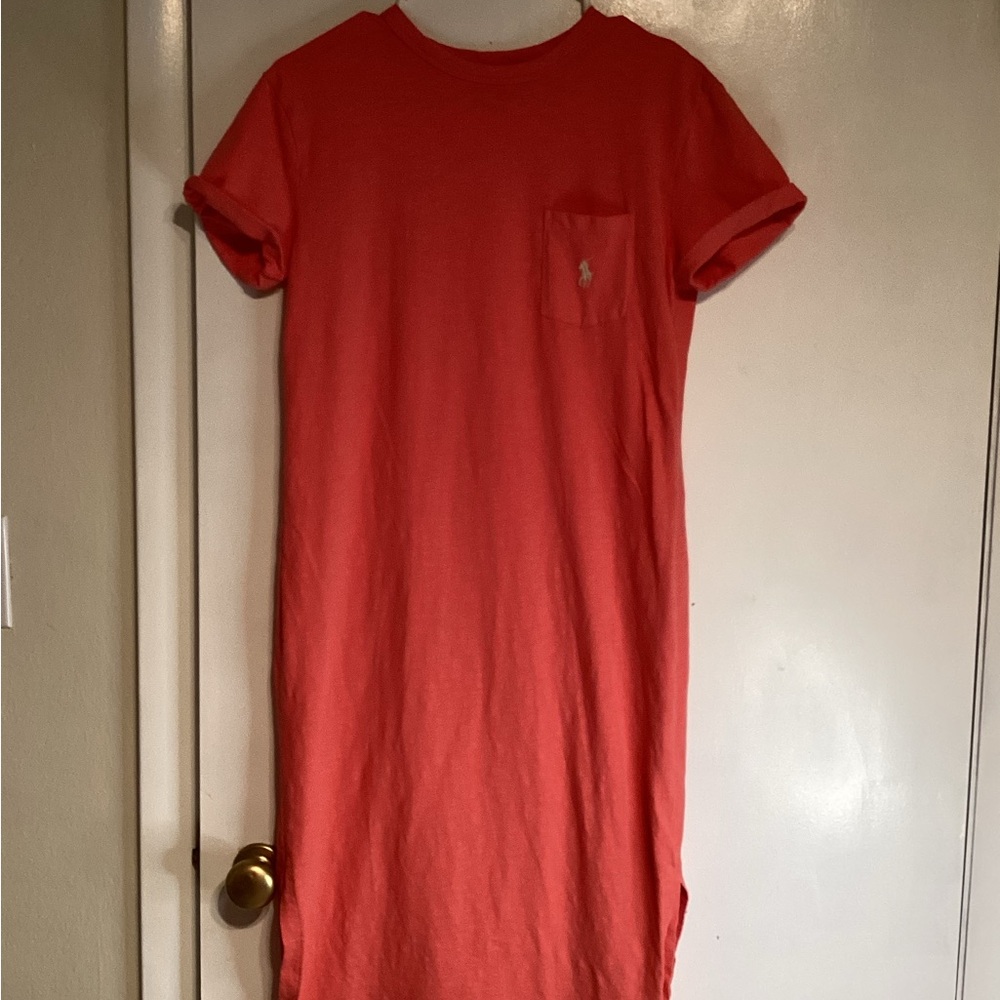 Polo by Ralph Lauren Coral Midi T-Shirt Dress